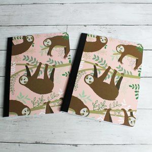 Sloth Wide Ruled Composition Book Lot 80 Sheet Paper Notebook